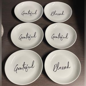 Better Homes and Garden BLESSED THANKFUL plates set of 6 new